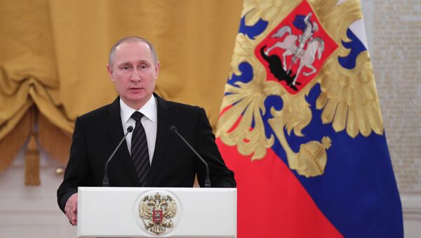 Президент РФ В. Путин выступил на торжественном приёме в Кремле - Sputnik Mundo