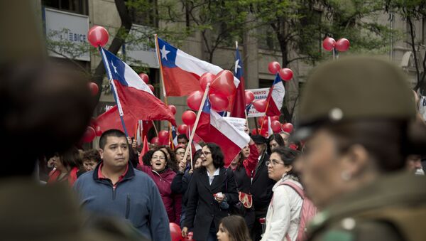 Una huelga en Chile - Sputnik Mundo
