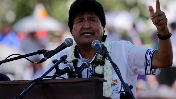 Bolivia's President Evo Morales speaks during a Democratic and Cultural revolution celebration in Ivirgarzama in the Chapare region - Sputnik Mundo