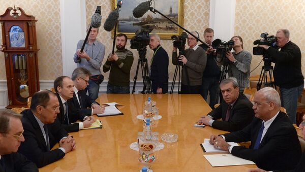 La reunión de Serguéi Lavrov, canciller ruso, con los representantes de las principales fuerzas políticas de Palestina - Sputnik Mundo