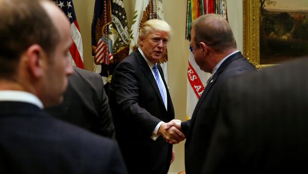 Donald Trump, presidente de EEUU, se reúne con ejecutivos de compañías automotrices - Sputnik Mundo