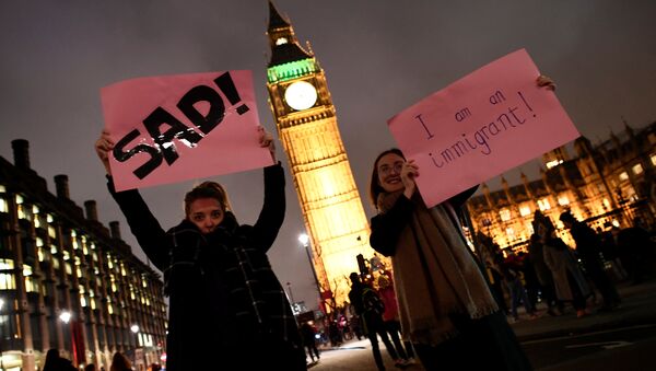 La protesta contra Trump en Londres - Sputnik Mundo