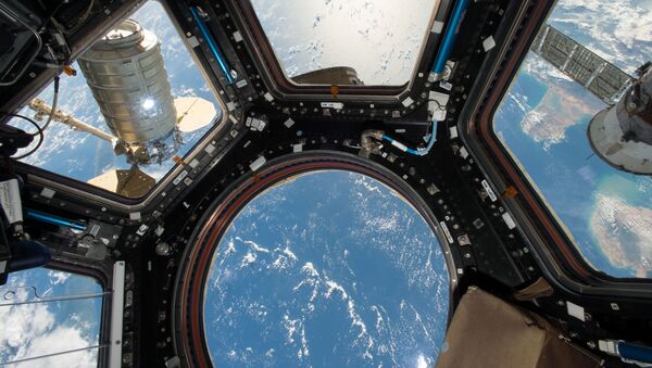 Nave espacial Cugnus visto desde la ventana de un módulo de la EEI - Sputnik Mundo