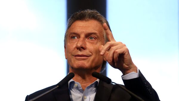 Argentine President Mauricio Macri gestures during a news conference at the Casa Rosada Presidential Palace in Buenos Aires, Argentina - Sputnik Mundo