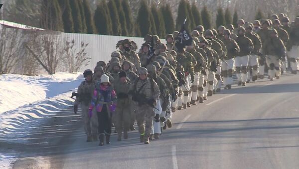 Winter march: US troops conclude NATO drill in Latvia - Sputnik Mundo
