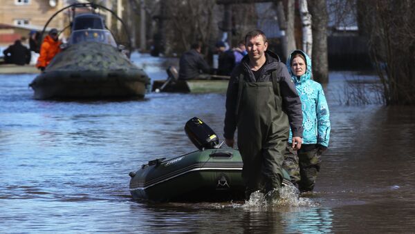 Una inundación en Rusia (archivo) - Sputnik Mundo