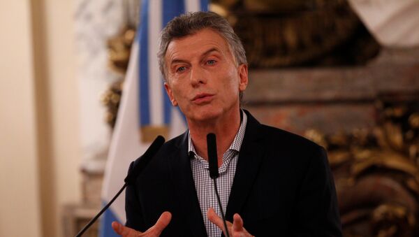 Argentina's President Mauricio Macri addresses the media during a news conference in Buenos Aires, Argentina - Sputnik Mundo