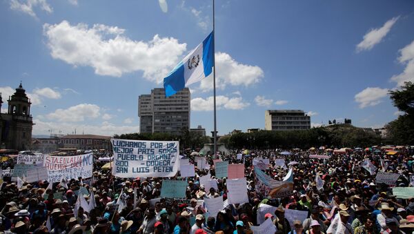 Marcha de campesinos en Guatemala - Sputnik Mundo