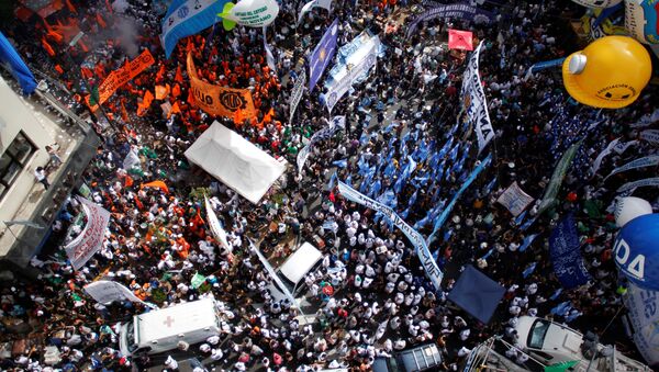 Marcha de la Confederación General del Trabajo (CGT) en Buenos Aires - Sputnik Mundo