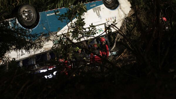 Un accidente de bus en Ecuador (archivo) - Sputnik Mundo