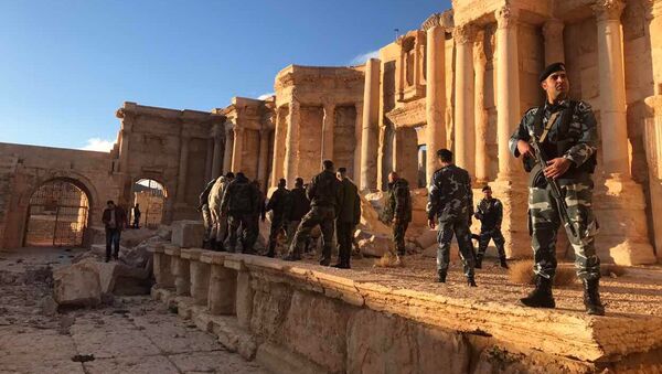 Militares sirios en Palmira - Sputnik Mundo