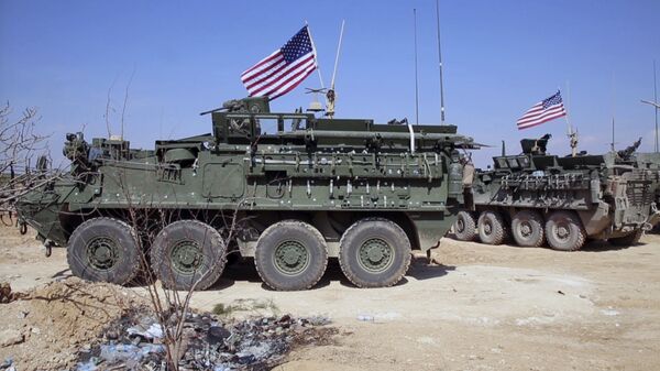 Vehículos blindados del Ejército de EEUU en Siria (archivo) - Sputnik Mundo