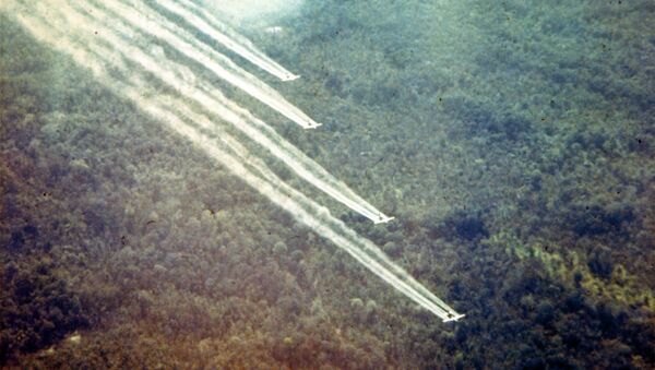 A defoliant run during the Vietnam War, part of Operation Ranch Hand - Sputnik Mundo