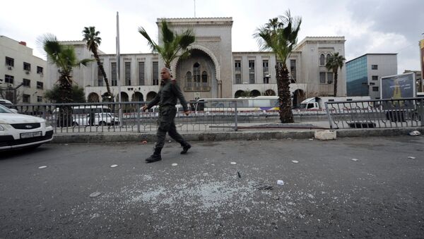 Palacio de Justicia en Damasco tras el atentado - Sputnik Mundo