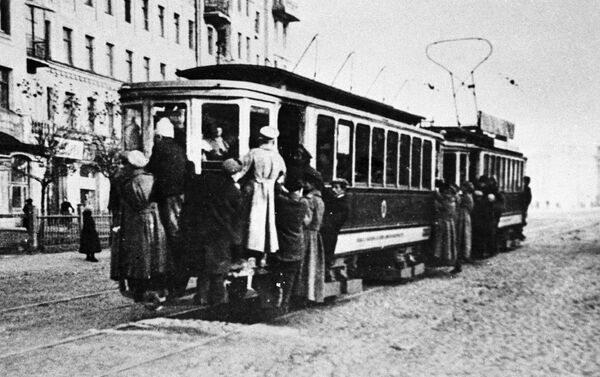 Tranvía moscovita en los años veinte - Sputnik Mundo