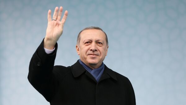 Turkish President Tayyip Erdogan greets his supporters during a ceremony in Eskisehir, Turkey, March 17, 2017 - Sputnik Mundo