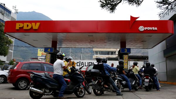 A general view of a gas station of the state oil company PDVSA in Caracas - Sputnik Mundo