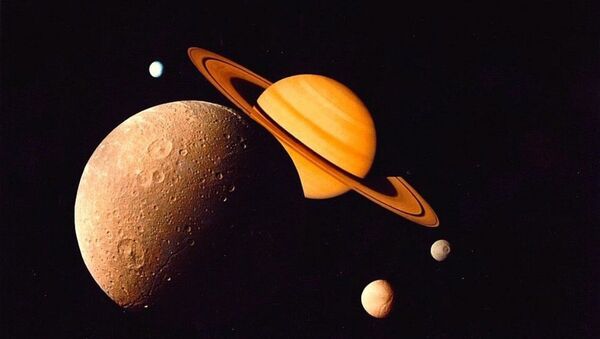 Satélites de Saturno (ilustración) - Sputnik Mundo
