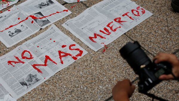 Protesta contra los asesinatos en México (archivo) - Sputnik Mundo