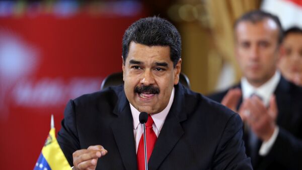 Venezuela's President Nicolas Maduro speaks during an ALBA alliance summit to mark fourth anniversary of the death of Venezuela's late President Hugo Chavez in Caracas, - Sputnik Mundo