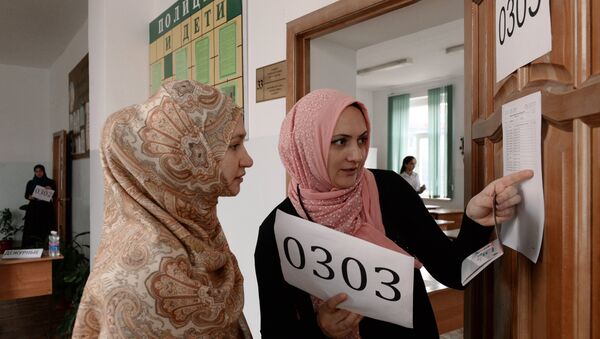 En una escuela en Grozni, Chechenia (archivo) - Sputnik Mundo