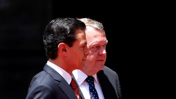 Enrique Peña Nieto, presidente de México, y Lars Lokke Rasmussen, primer ministro de Dinamarca - Sputnik Mundo