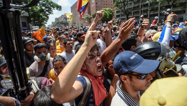 Protestas de la oposición en Venezuela (archivo) - Sputnik Mundo