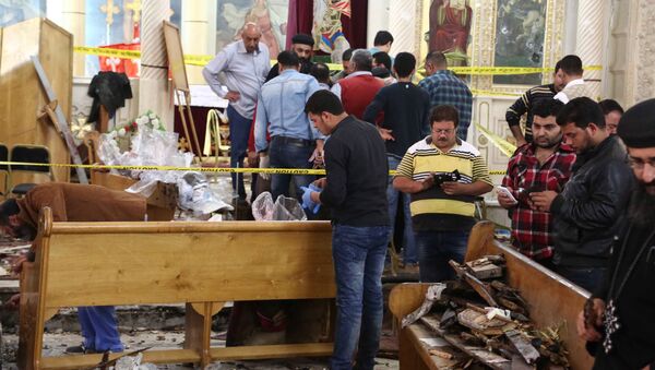 Explosión en la iglesia copta de Mar Girgis el 9 de abril de 2017 - Sputnik Mundo