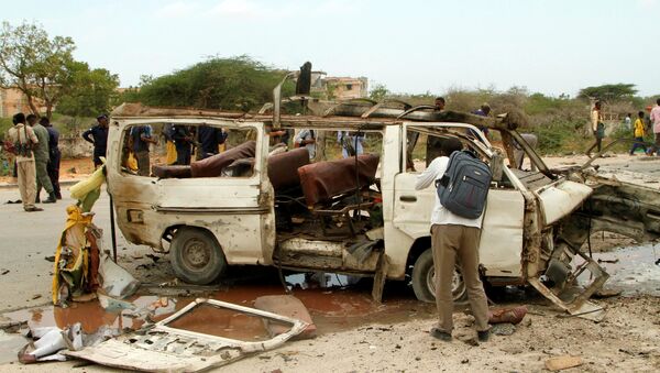 El lugar del ataque en Mogadiscio - Sputnik Mundo