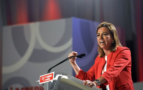 Carme Chacón, cuando era candidata a liderar el PSOE en las elecciones generales de 2011. - Sputnik Mundo