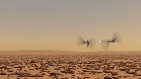 Recreación de la NASA del futuro dron marciano - Sputnik Mundo