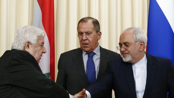 Cancilleres de Rusia, Siria e Irán - Sputnik Mundo