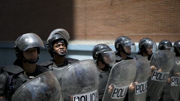 Policía venezolana en la ciudad Los Teques - Sputnik Mundo