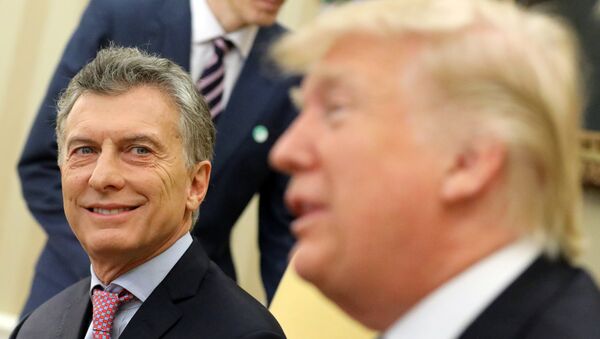 Presidente de Argentina, Mauricio Macri, presidente de EEUU, Donald Trump - Sputnik Mundo