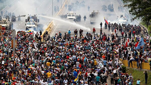 Protestas de la oposición en Caracas, Venezuela (archivo) - Sputnik Mundo