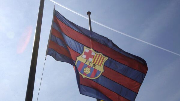 Banderas de F.C. Barcelona y de Cataluña - Sputnik Mundo