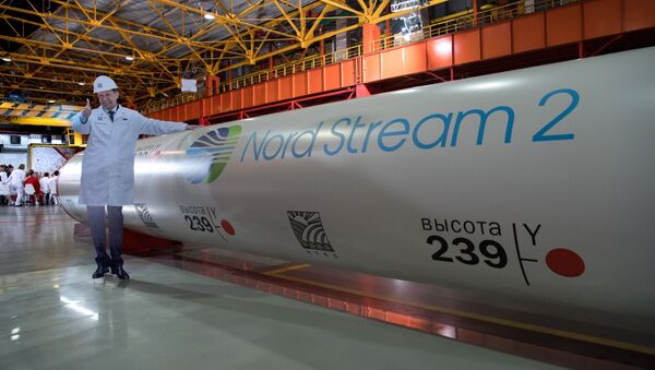 La construcción del gasoducto Nord Stream 2 (archivo) - Sputnik Mundo