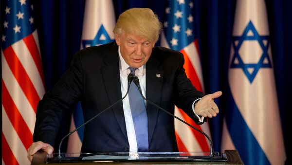 Donald Trump, presidente de EEUU, durante su visita a Israel - Sputnik Mundo