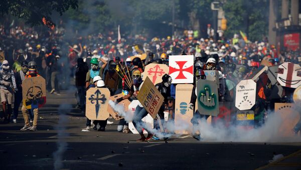 Manifestaciones de la oposición venezolana en Caracas, Venezuela (archivo) - Sputnik Mundo