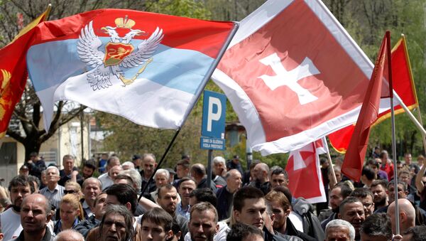 Protestas contra la adhesión de Montenegro a la OTAN (archivo) - Sputnik Mundo