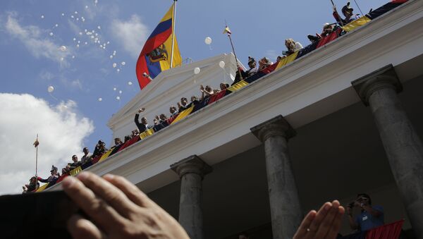La ceremonia de Cambio de Mando presidencial de Rafael Correa en Ecuador - Sputnik Mundo