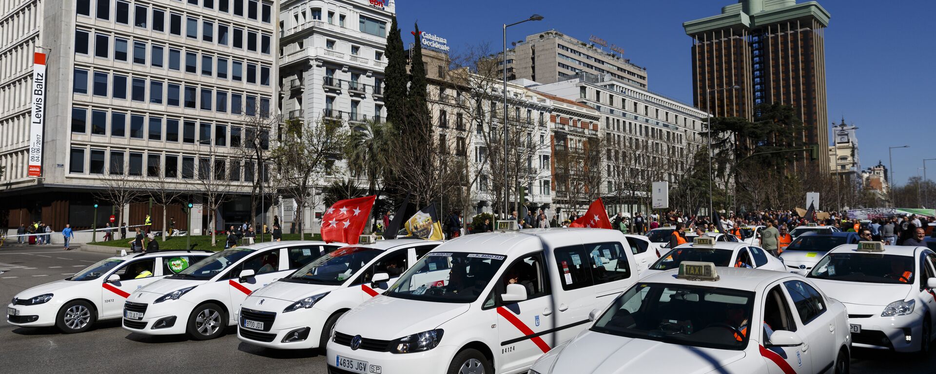Taxistas protestando en Madrid (archivo) - Sputnik Mundo, 1920, 02.03.2023