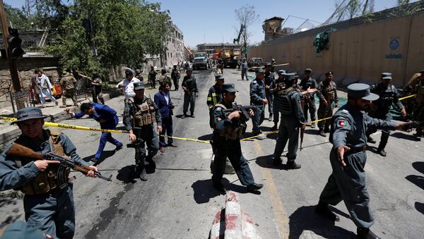 La policía de Afganistán en el lugar del atentado en Kabul (Archivo) - Sputnik Mundo