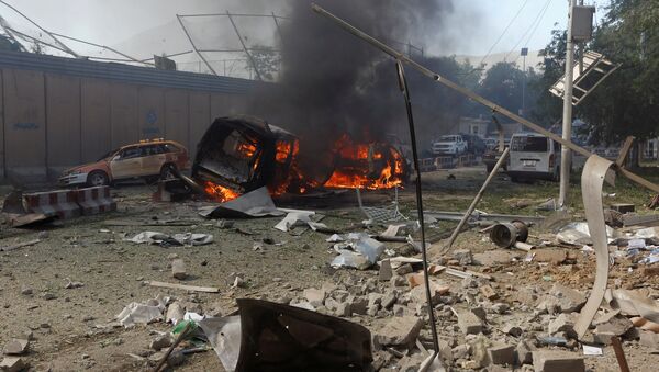 Las consecuencias de un atentado en Kabul, Afganistán - Sputnik Mundo