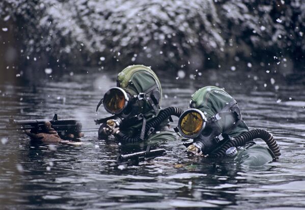 Бойцы отряда подводно-диверсионных сил Северного флота - Sputnik Mundo