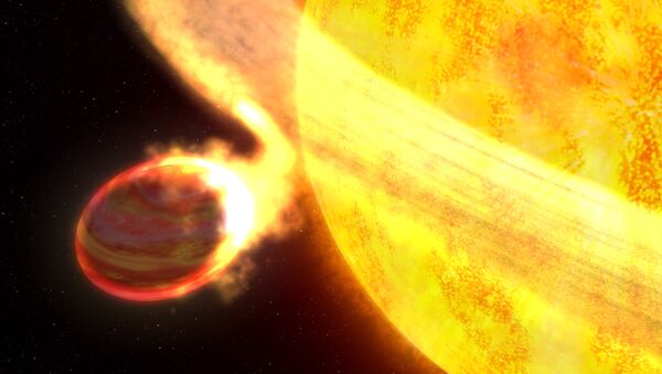 Un planeta y una estrella (imagen referencial) - Sputnik Mundo
