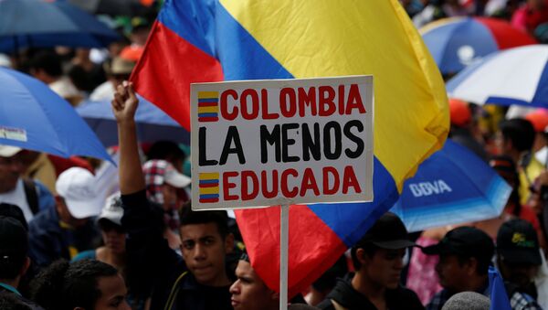 Manifestación de maestros colombianos (Archivo) - Sputnik Mundo