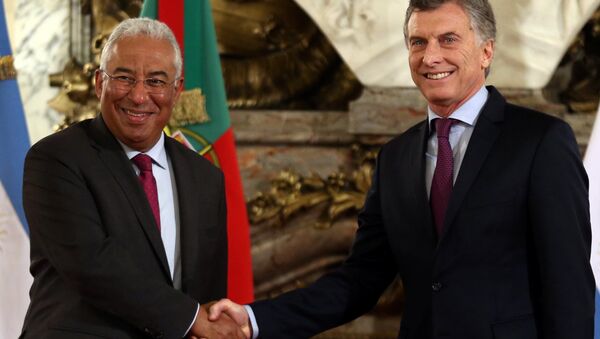 Presidente de Argentina, Mauricio Macri, y el primer ministro de Portugal, Antonio Costa - Sputnik Mundo
