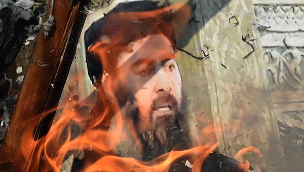 Foto de Abu Bakr al Baghdadi en llamas - Sputnik Mundo