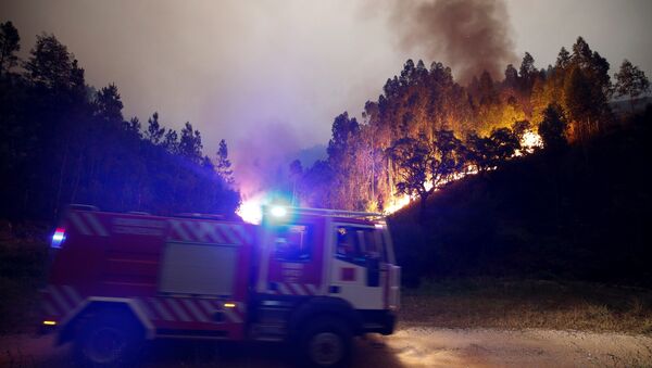 Un incendio forestal cerca de Pedrógao Grande, en Portugal - Sputnik Mundo